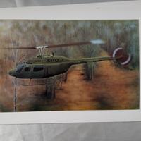 Bell OH-58 Kiowa elicottero Stampa Poster Esercito