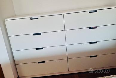Cassettiera bianca Ikea 8 cassetti