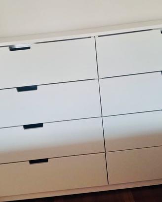 Cassettiera bianca Ikea 8 cassetti