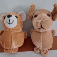 Due Peluches a forma di Criceto e Cagnolino 