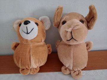 Due Peluches a forma di Criceto e Cagnolino 