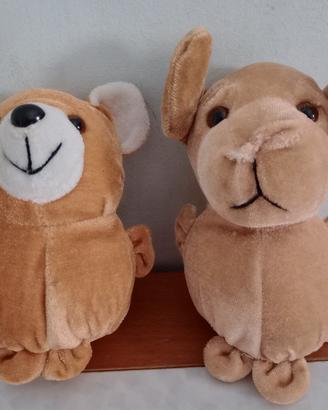 Due Peluches a forma di Criceto e Cagnolino 