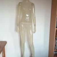 Manichino donna con piedistallo in legno