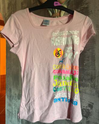 T-shirt rosa Fuerteventura Summer - Taglia S / XS
