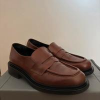Mocassini donna in pelle color cuoio