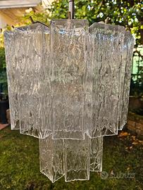 lampadario anni 70 stile Venini tronchi