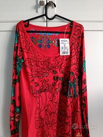 Maglia rossa Desigual -taglia M. Nuova con cartell