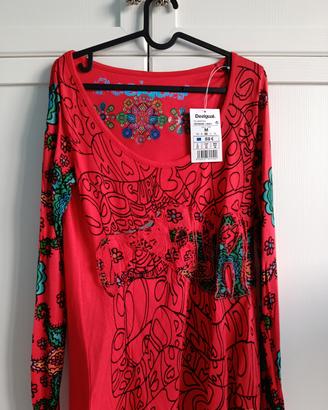 Maglia rossa Desigual -taglia M. Nuova con cartell