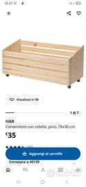 ivar ikea contenitore in legno