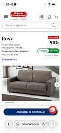Divano letto Rosy mondo convenienza