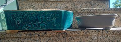 vaso smaltato per bonsai