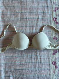 Reggiseno bianco taglia 1 coppa B push up spalline