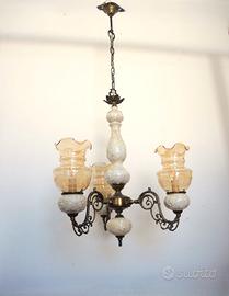 Lampadario vintage a 3 braccia