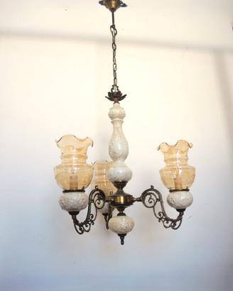 Lampadario vintage a 3 braccia