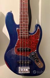 Basso J & D Bass guitar JB Mini See Thru Blue