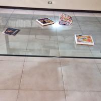 Tavolino di vetro 110x40x60 spessore 1cm
