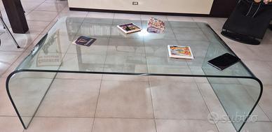 Tavolino di vetro 110x40x60 spessore 1cm