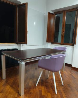Scrivania in alluminio e legno 