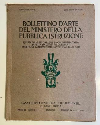 Rivista Bollettino D’Arte 1928-1929-1930