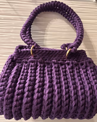 Borsa bauletto  viola prugna