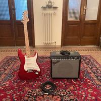 Chitarra elettrica seminuova ed amplificatore