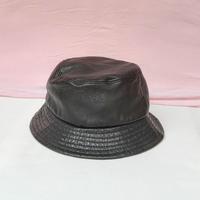 🎩Cappello in vera pelle nero. unisex