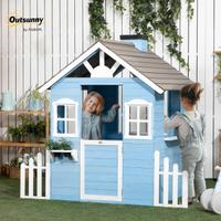NUOVO casetta bambini in legno giardino giocattoli