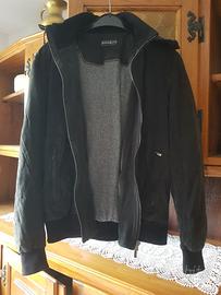 Bomber Fratelli Rossetti pelle scamosciata nera