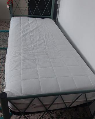 Letto singolo/doppio tubolare con spalliera