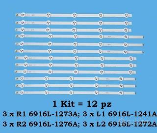 Kit barre strip led Lg 50LA615 50LA6200 50LN5403