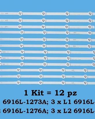 Kit barre strip led Lg 50LA615 50LA6200 50LN5403
