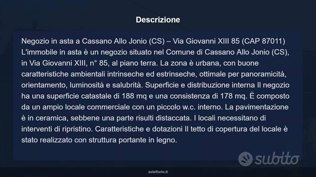 Immobile in asta di 178 m² a Villapiana - Altro