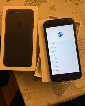 iPhone 7 Plus 128GB Nero Opaco con scatola e cover