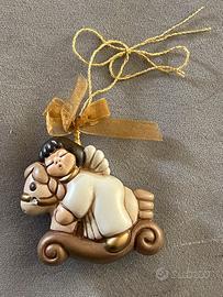 Raro addobo angelo su cavalluccio Thun