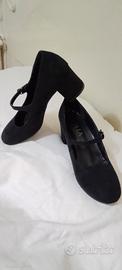 scarpe donna "Julia" da danza,nere,vera pelle.