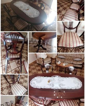 set tavolo e 6  sedie stile classico