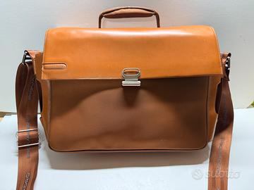 Piquadro Cartella da Lavoro Pelle con Tracolla