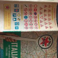 Cartina autostradale Italia anni 50