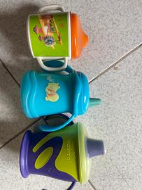 3 bicchieri per neonato/bambino