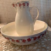 Brocca e bacile ceramica Laveno primi 900