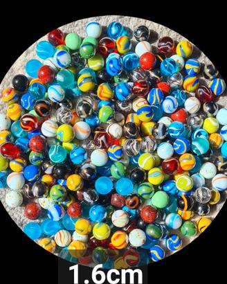 100 biglie di vetro 1.6cm vintage anni 70 80 90 