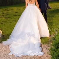 Gonna per abito da sposa raso, tulle cintura pizzo
