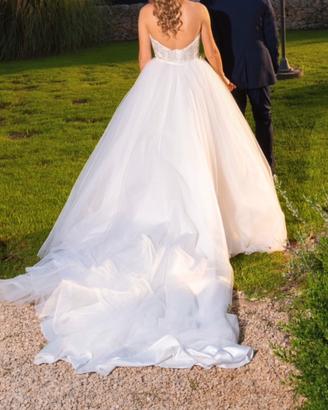 Gonna per abito da sposa raso, tulle cintura pizzo