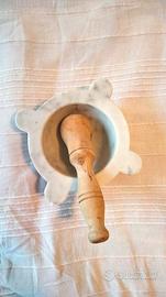 Mortaio in Marmo di Carrara 18 cm + Pestello in Le