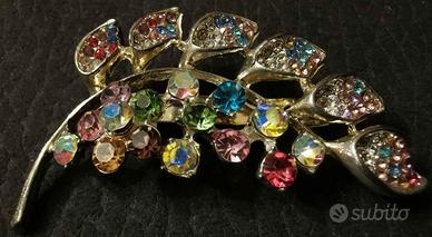 SPILLA gioiello - PIUMA / PENNA multicolore