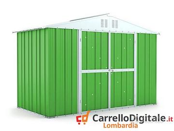 Box giardino lamiera zincata 327x155 verde chiaro