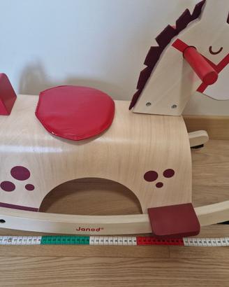 cavallo a dondolo cavalcabile, legno,ottime condiz