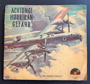 “Achtung! Hurrikan‑Gefahr" vinile con libretto.