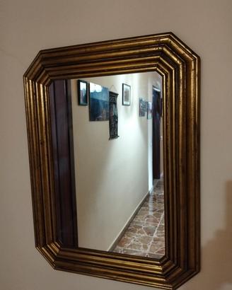 SPECCHIO IN LEGNO DORATO