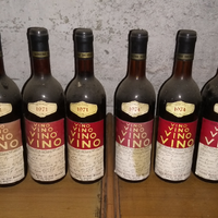 Bottiglie di vino d'epoca Grignolino bonarda etna